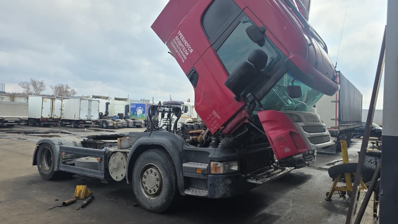  Scania - замена амортизаторов